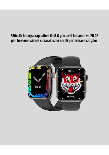 380mah Bataryalı Akıllı Saat - Arama, Bildirim, Aod Ekran Ve Uzun Pil Ömrü
