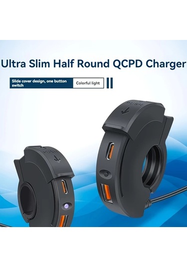 Boatshop1 Hyd01 12v Motosiklet Usb Hızlı Şarj Cihazı C Tip Telefon Portu Soket Adaptörü