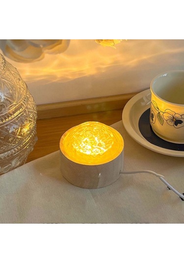 Hangfox Dinamik Su Dalgalı Projeksiyon Lambası - Güneş Işığı Tonu, Oda Dekorasyonu, Gece Lambası, Sinema Seansi Için 9cm Diğer