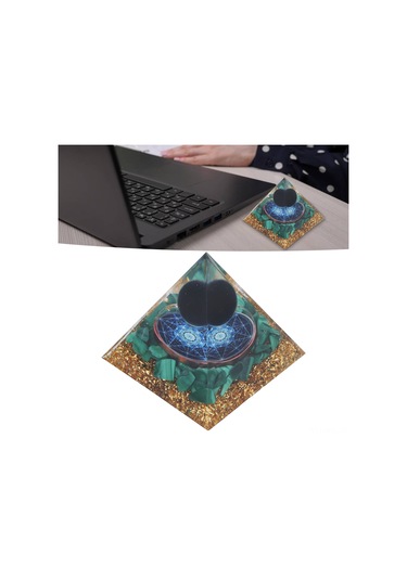 Konesam Enerji Dengeli Kristal Orgonomi Piramidi - İç Huzur Ve İyileştirme, Yoga Meditasyon Dekoratif Ev Eşyası 6cm