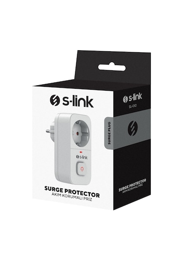 S-Link SL-010 750 Joule Anahtarlı Isıya Duyarlı Akım Korumalı Tekli Priz