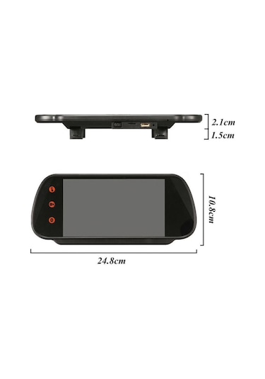 Audıomax 7 İnç Araç Ayna Monitör Bluetooth Mirrorlink Dikiz Aynas