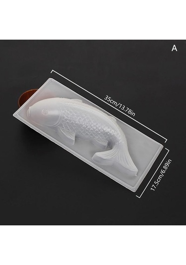 Balık Kalıp 3d Koi Balık Şekli Plastik Kek Çikolata Jöle Kalıp Sabun Pişirme Kalıpları 35 17.5cm