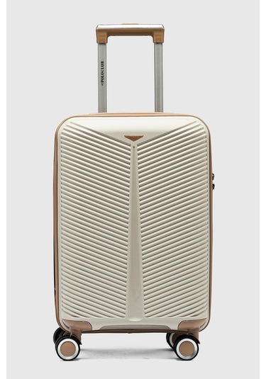 My-pp Bilbao Tekerlekli Kırılmaz Valiz 3'lü Set Bavul Kemik Şampanya-48