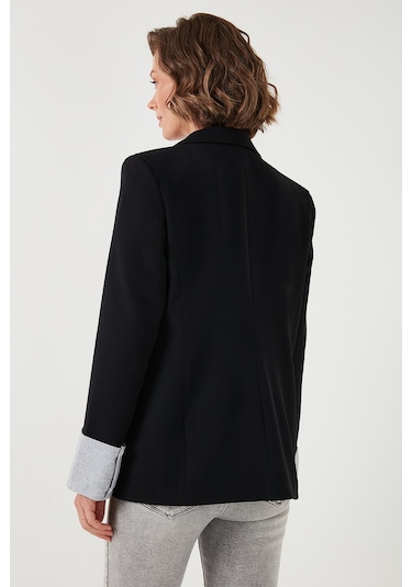 Lela Regular Fit Kruvaze Yaka Blazer Bayan Ceket 611Bc00025 Siyah