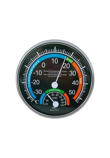 Dancemonkey Bahçe Ofisi Ev Termometresi Higrometre Ekipmanları, Siyah Renkli Model