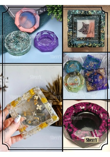 Sherryleis Kalıp Kül Tablası Çok Yönlü 11,5x11,5x3 Cm 93194263