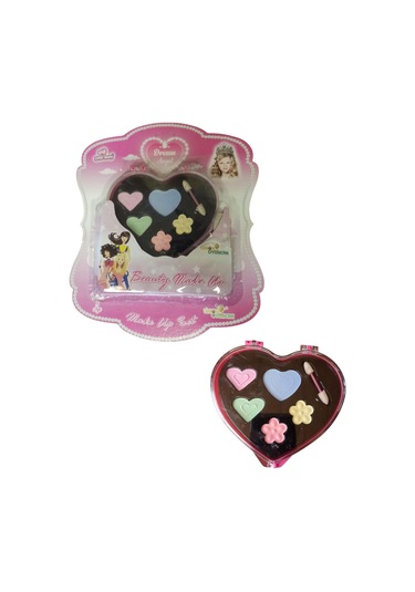 Kalp Temalı Sürülebilir Oyuncak Makyaj Seti: Aşk Dolu Işıltılar