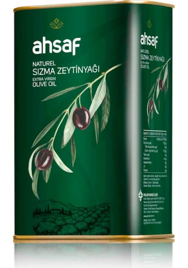 Ahsaf Naturel Sızma Zeytinyağı Teneke 1 L