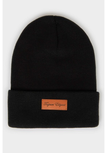 Defacto Kadın Dokuma Etiketli Bere F3163ax25wnbk26 Siyah-bk26