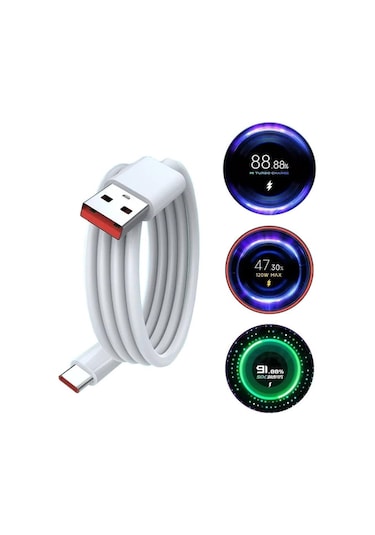 Xiaomi Mi İle Uyumlu 120w Turbo Hızlı Şarj Aleti Kablo Dahil Yarım Saatte Doldurur