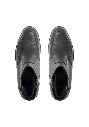 Tamer Tanca Erkek Hakiki Deri Siyah Floter Klasik Bot 682 1075 Erk Bot Sk21-22 Sıyah Floter Siyah