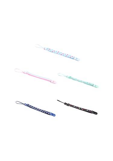 Sones Bebek Düşme Önleyici Ayarlanabilir Emzik Zinciri Oyuncak Askısı, Renk: 1 Koyu Mavi Aşk