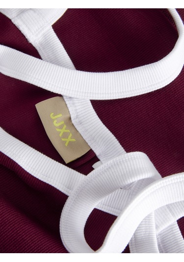 Streç Kalip Nakis Islemeli Kare Yaka Bluz - Fifi - 12276337 Cabernet