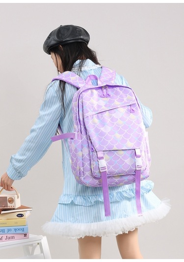 İlkokul Ve Ortaokulul Öğrencileri İçüç Parçalı Okulul Çantasıseti-mor Mor