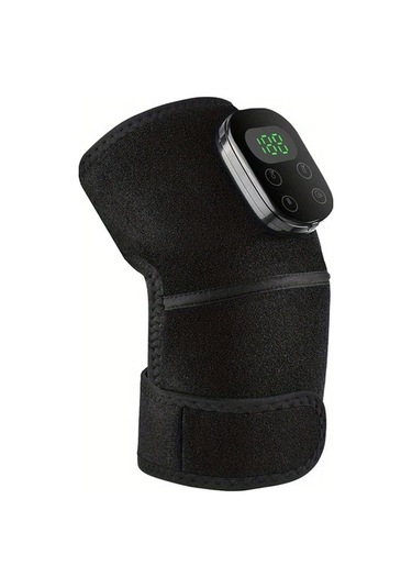 Fochsia Siyah Usb Şarjlı Isıtmalı Diz Masaj Aleti Omuz Dirsek Isıtıcılı Ayarlanabilir Titreşimli Bacak Masajı Altın