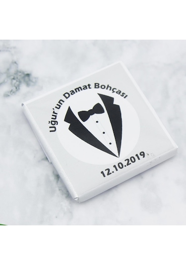 Mutluadim 48 Adet Isim Etiketli Damat Bohçası Madlen Çikolata