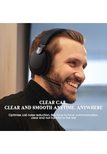 Geeroyoo "kablosuz Bt5.3 Kulaklık - 14 Saat Çalma Süresi, Katlanabilir Ve Döner Mikrofonlu Oyun Kulaklığı"