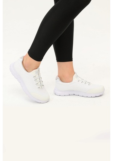 Walkway Beyaz Gümüş Comfort Kadın Spor Ayakkabı Çok Renkli