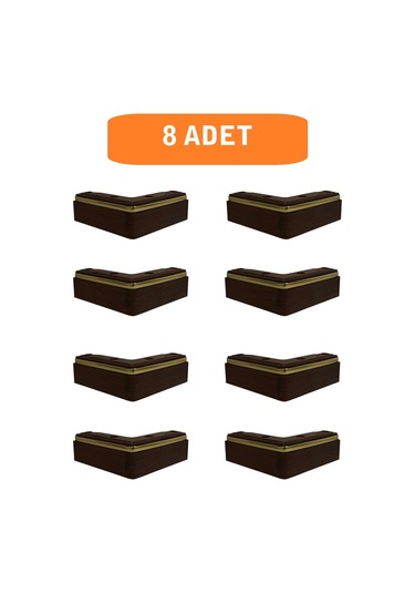 Homdep Kanepe Koltuk Tv Ünitesi Konsol Yükseltme L Model Plastik Ayak Ceviz 5cm 8 Adet Kahverengi