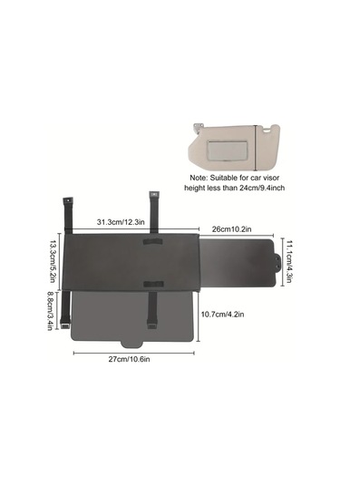 Chuangyinshop Siyah Ayarlanabilir Otomobil Güneşlik Uzatıcı - Anti Glare Uv Koruma Dayanıklı Pc/pp