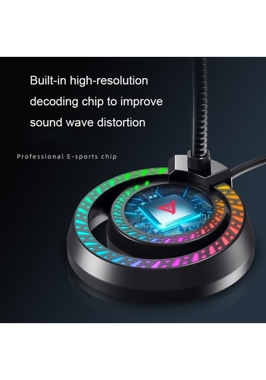 Wondernest Rgb Aydınlatma Efekti Bilgisayar Masaüstü Mikrofonu, Anında Entegrasyon