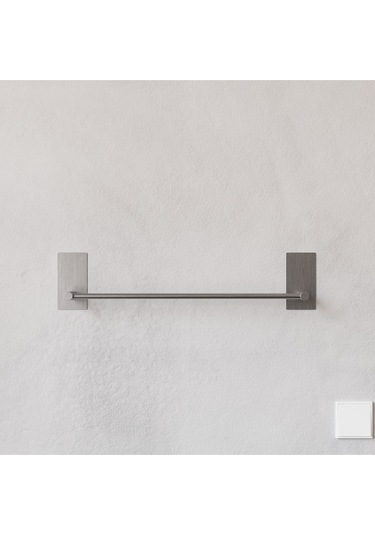 Zift Unique Paslanmaz Çelik Havlu Askılığı / Havluluk - Yapışkanlı Sistem - Altomonte 50cm Tam Havlu Ölçüsü Diğer