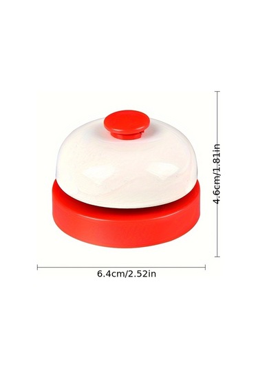 1 Adet Renkli Metal El Zili Turuncu