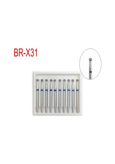 10 Adet Elmas Diş Burs Matkaplar Yüksek Hızlı El Aleti Kolu 1.6mm Diş Hekimi Diş Parlatma Araçları Br-x31