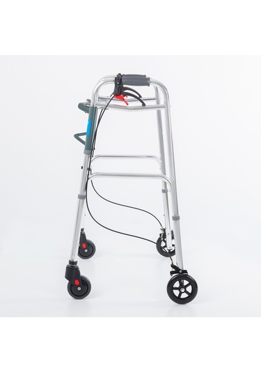 Comfort Ultra Lüx Frenli 4 Tekerli Hasta Alüminyum Tekerlekli Hasta Yürüteci Walker