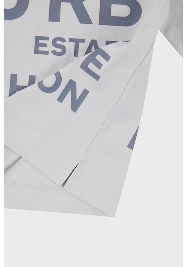 Burberry Çocuk Polo Yaka Sweat 8047547 Sterlıng Grey Gri Gri Burberry Çocuk Polo Yaka Sweat 8047547 Sterlıng Grey Gri Gri