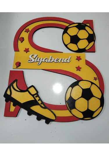 Bebek-çoçuk Odası Kapı & Duvar Süsü S Harfi Kişiye Özel İsim Çok Renkli