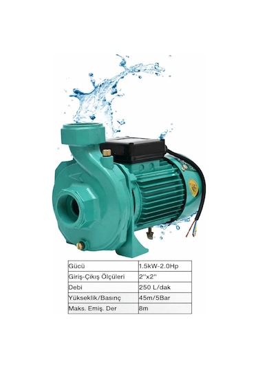 2 Hp 80 Elektrikli Su Pompası Su Motoru 2 Inc
