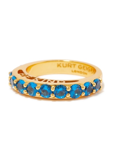 Be Kind Band Ring, Renkli Kristalli Yüzük Lacivert