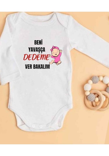 Lupi İsimli Zıbın Yazılı Bebek Zıbın Fil Dişi-nil Beyaz