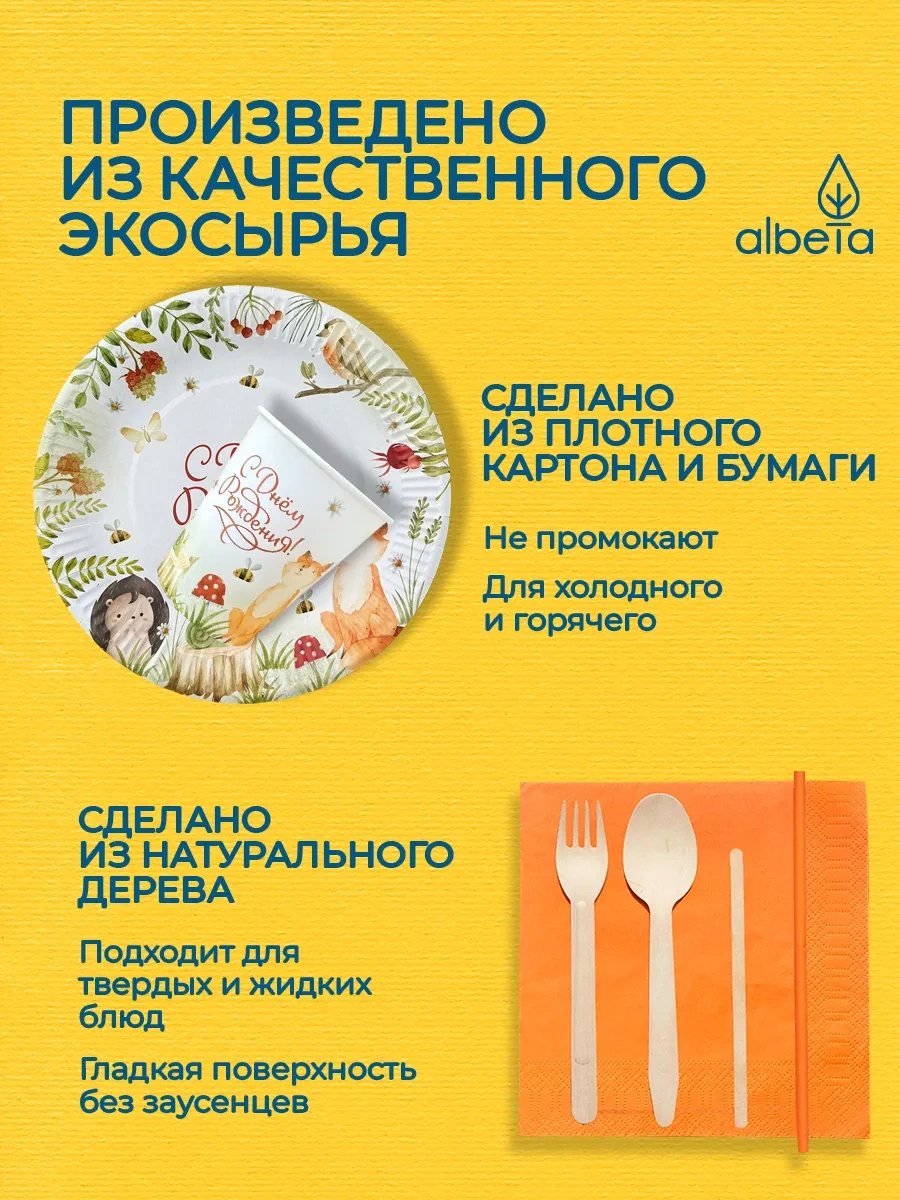 Albeta Tek Kullanımlık Parti Takımı 20 Kişilik Çocuk Partisi 458503660 100 adet