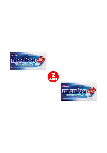 Mentos 2 Saat Clean Breath Nane Aromalı Şeker 35 G 2 Adet