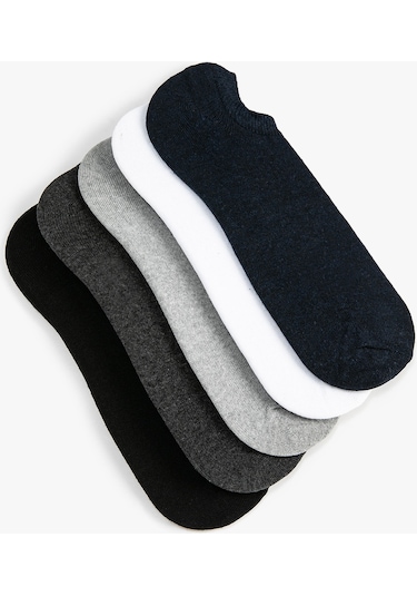 Koton Basic 5'li Görünmez Çorap Seti Çok Renkli Gri 4wam80005aa 4WAM80005AA040 Gri