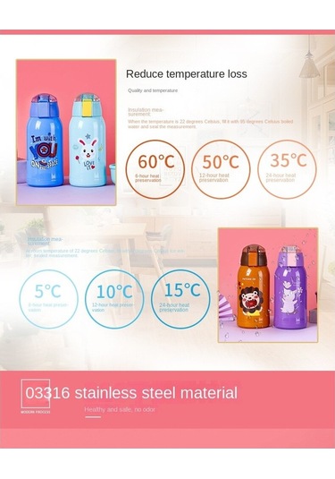 316 Kalite Paslanmaz Çelik Çocuklar İçin Bpa İçermeyen Soğuk Tutan Termal Yalıtımlı Led Işıklı Akıllı Termos Bardak 500 Ml Kapasiteli Yeşil