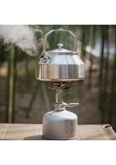 Tenfowee 1l Paslanmaz Çelik Kamp Çaydanlığı - Hafif Ve Dayanıklı Outdoor Çay/kahve Demleme Gümüş