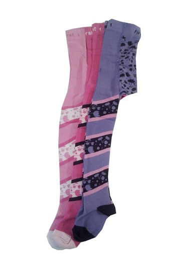 Lababy Kız Bebek Çocuk Renkli Külotlu Çorap 3 Lü Paket