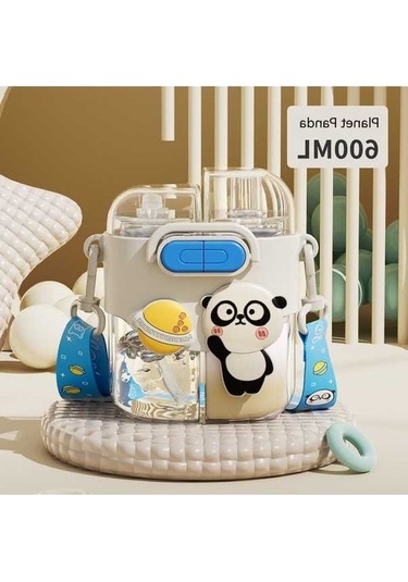 Pazly Sevimli Karikatür Çiftçi Desenli Büyük Kapasiteli Beyaz Bardak Beyaz