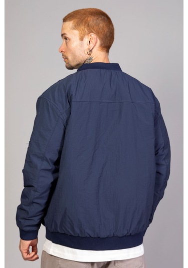 Lacivert Regular Fit /krinkıl Kumaş İçi Kapitone Pilot Erkek ... Lacivert