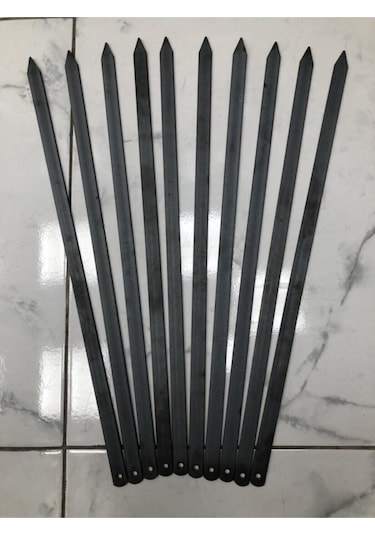 Adana Kebap Şişi 60 Cm - 10 Adet Silme Kıyma Şişi Kebap - Beyti