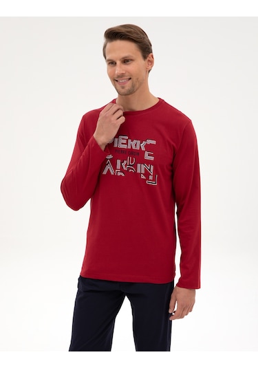 Pierre Cardin Erkek Bordo Pijama Takım 50322652-900 Bordo