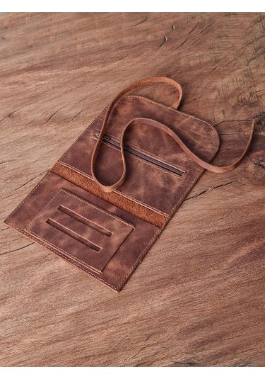 Tütün Kesesi Cüzdan Ipli Tütün Çantası Tütünlük Case %100 Gerçek Deri Taba