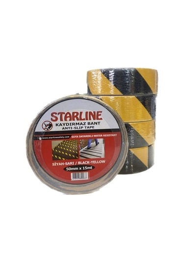 Starline 50mmx15m Kaydırmaz Bant Sarı Siyah