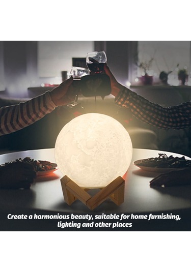 Geeroyoo 12cm Pvc+abs 3d Yıldız Işık Lamba, Sarı/beyaz/ıslak Beyaz Işık, 2-3 Saat Şarj, 8 Saat Kullanim Süresi, Dokunmatik Kontrol Çok Renkli