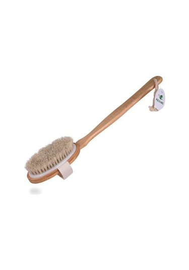 Doğal Ahşap Saplı Selülit Karşıtı At Kılı Fırçası