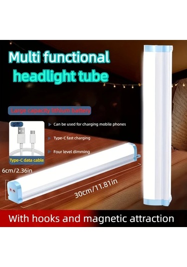 Xuweiwei Taşınabilir Çok Fonksiyonlu Dış Mekan Askılı Lamba Mıknatıslı Tabanlı Spor Led Kamp Lambası Şarj Edilebilir Pil Açık Hava Maceraları Balıkçılık Acil Durum Usb Şarj Altın